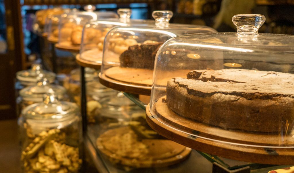 Cake selection at Italian Bear Cafe