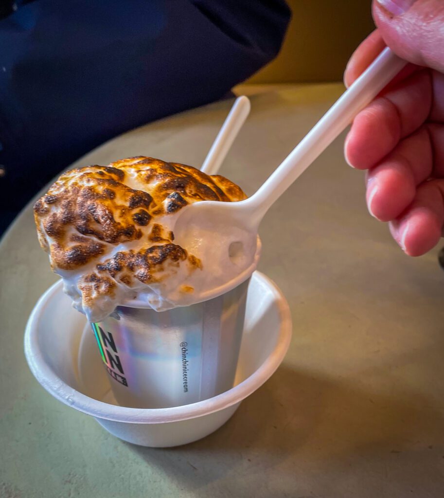 Chin Chin Hot Chocolate with toasted marshmallow