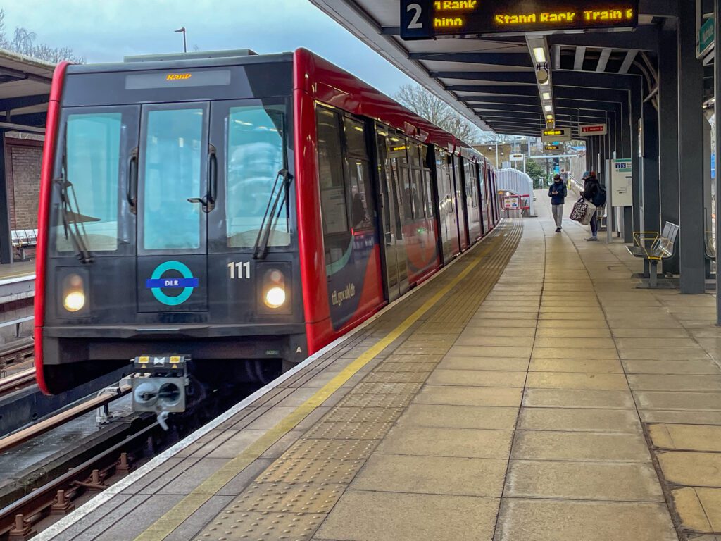 DLR train at the station