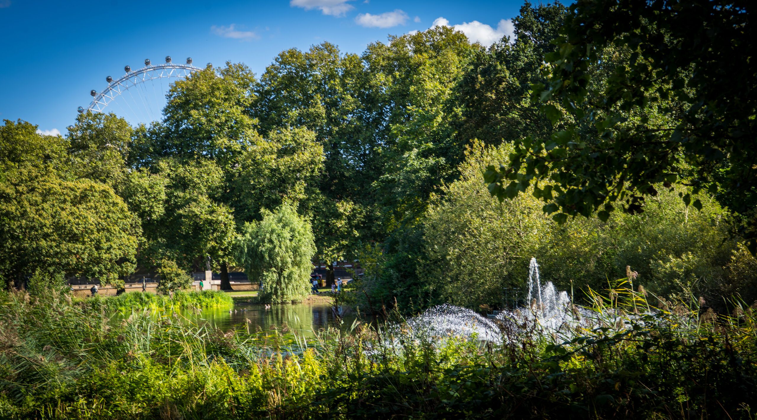 Lake and fountain at St. James's Park