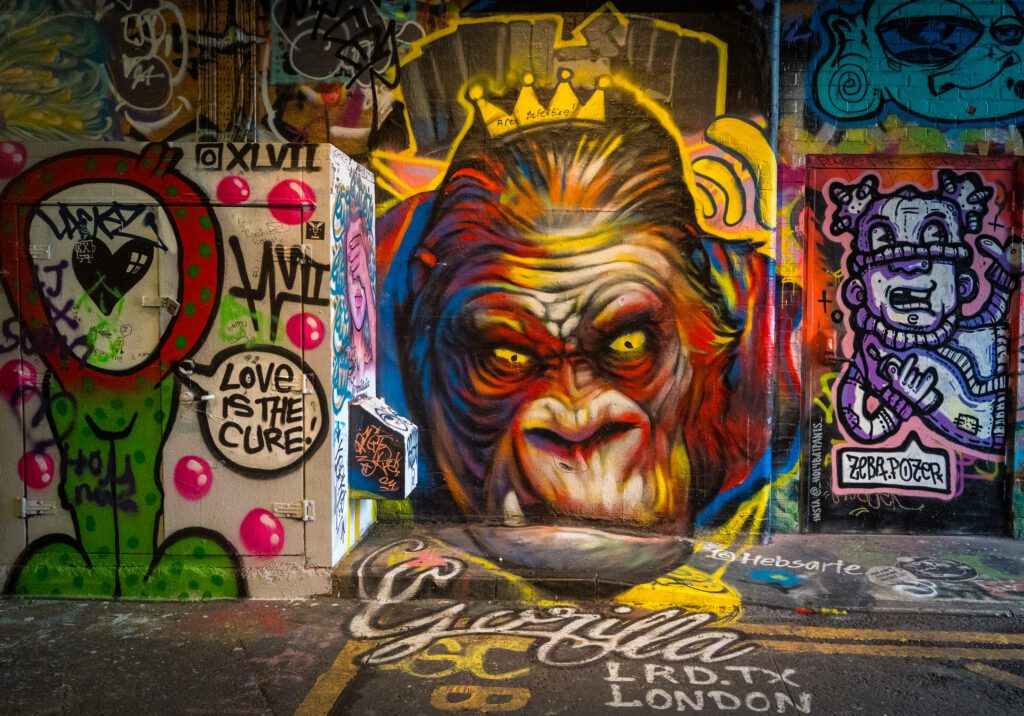 King Kong Street Art at Leake Street Graffiti tunnel