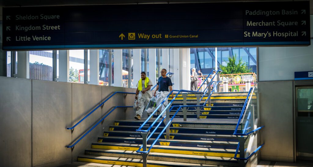 Paddington Station exit to Grand Union Canal