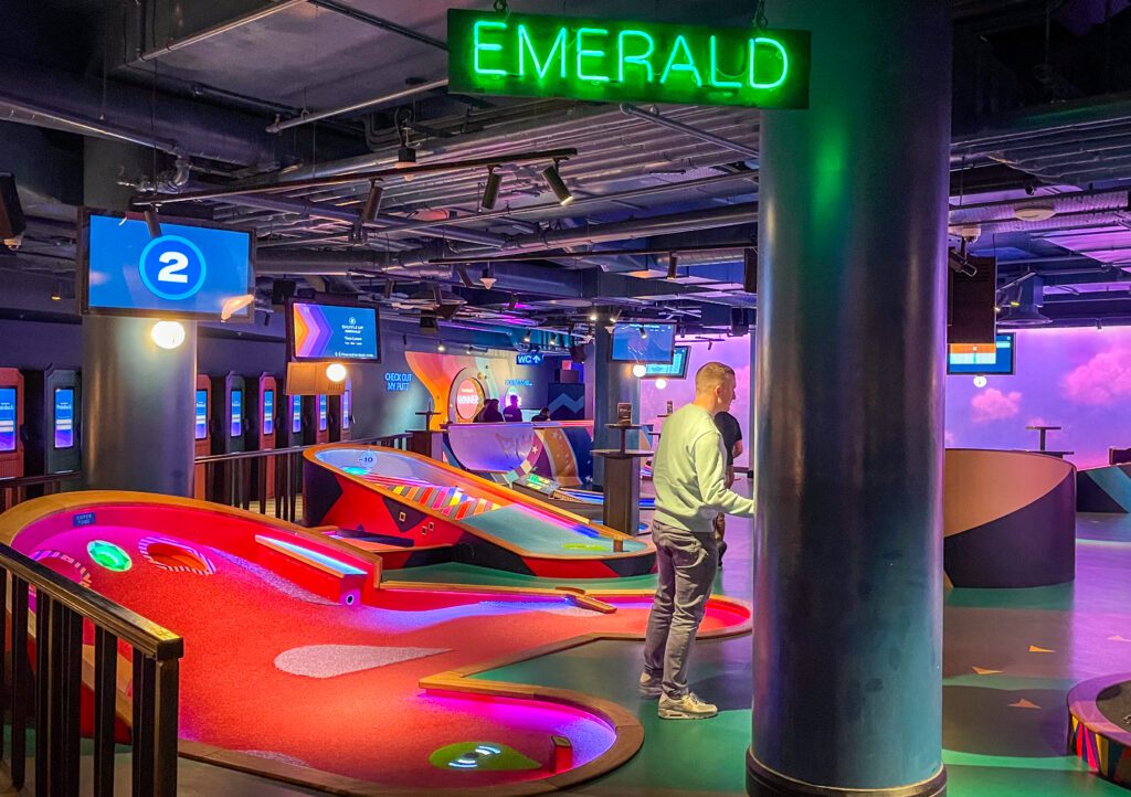 Emerald Section crazy golf course at Puttshack
