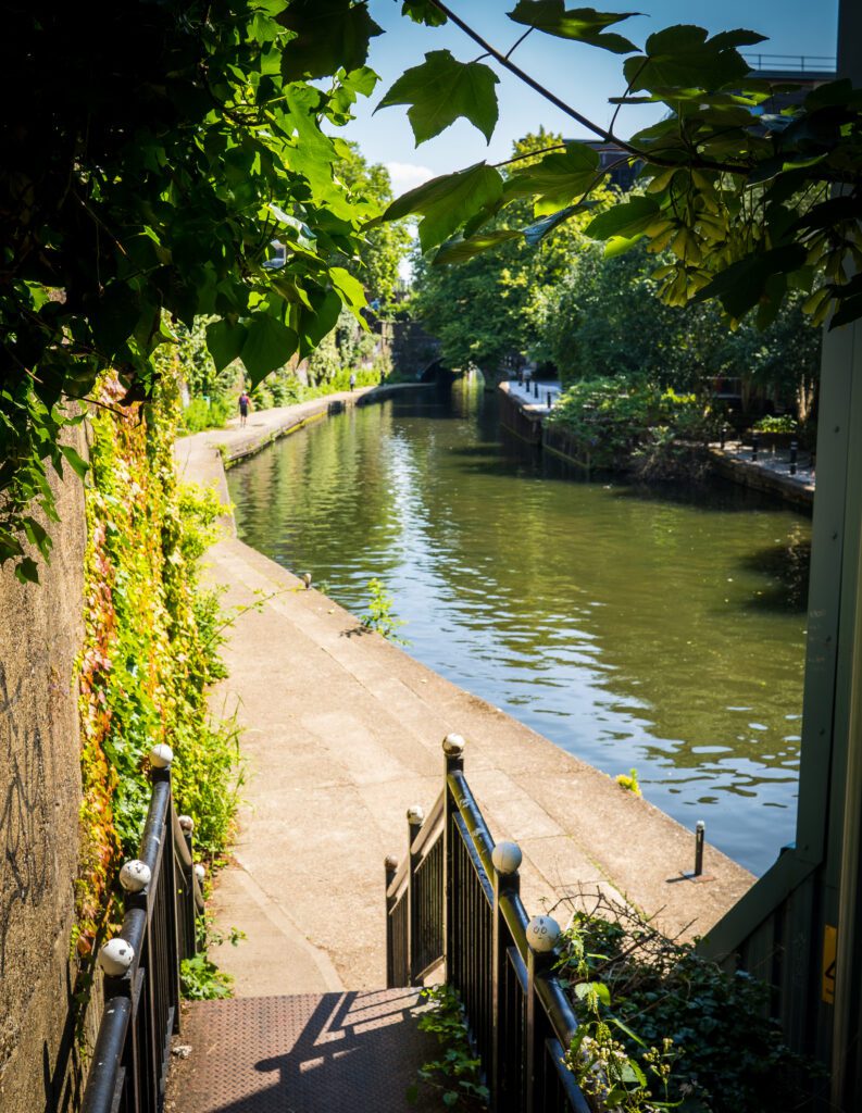 Steps down to Regent's Canal Path