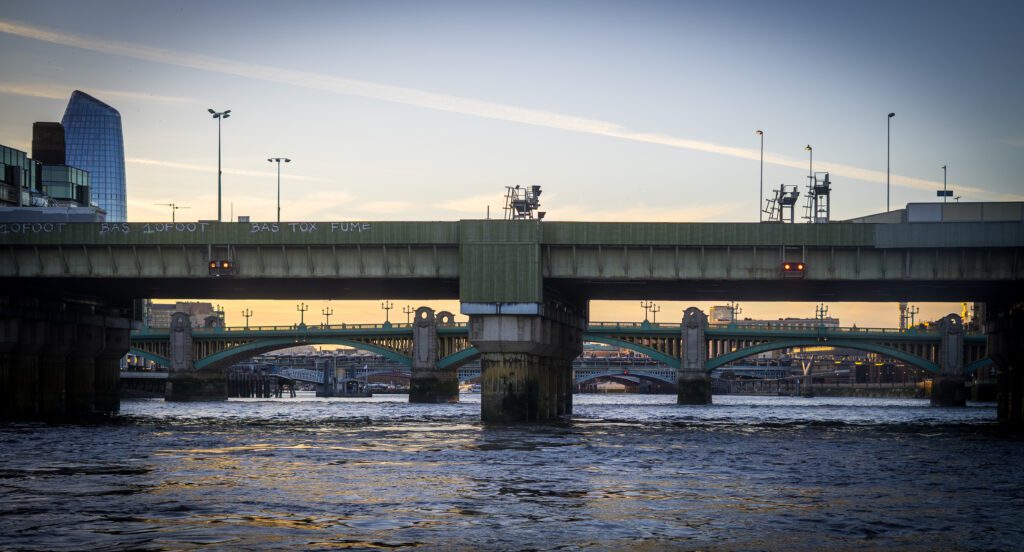 Bridges on the River Thames from The afternoon tea cruise boat