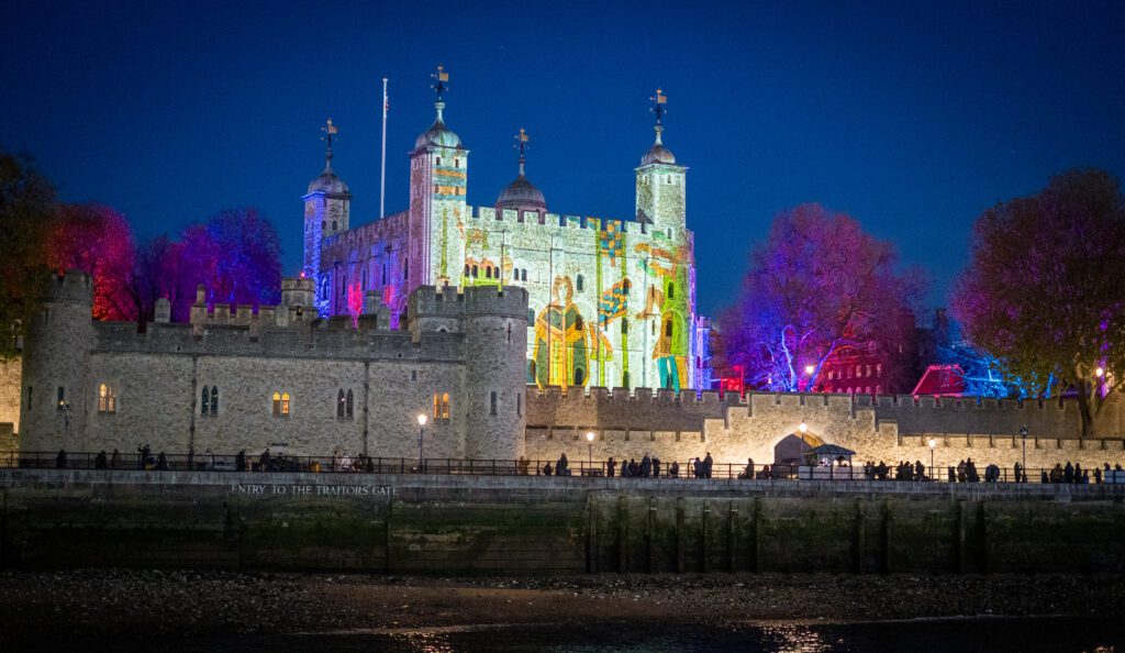 Tower of London and Traitors Gate from the river