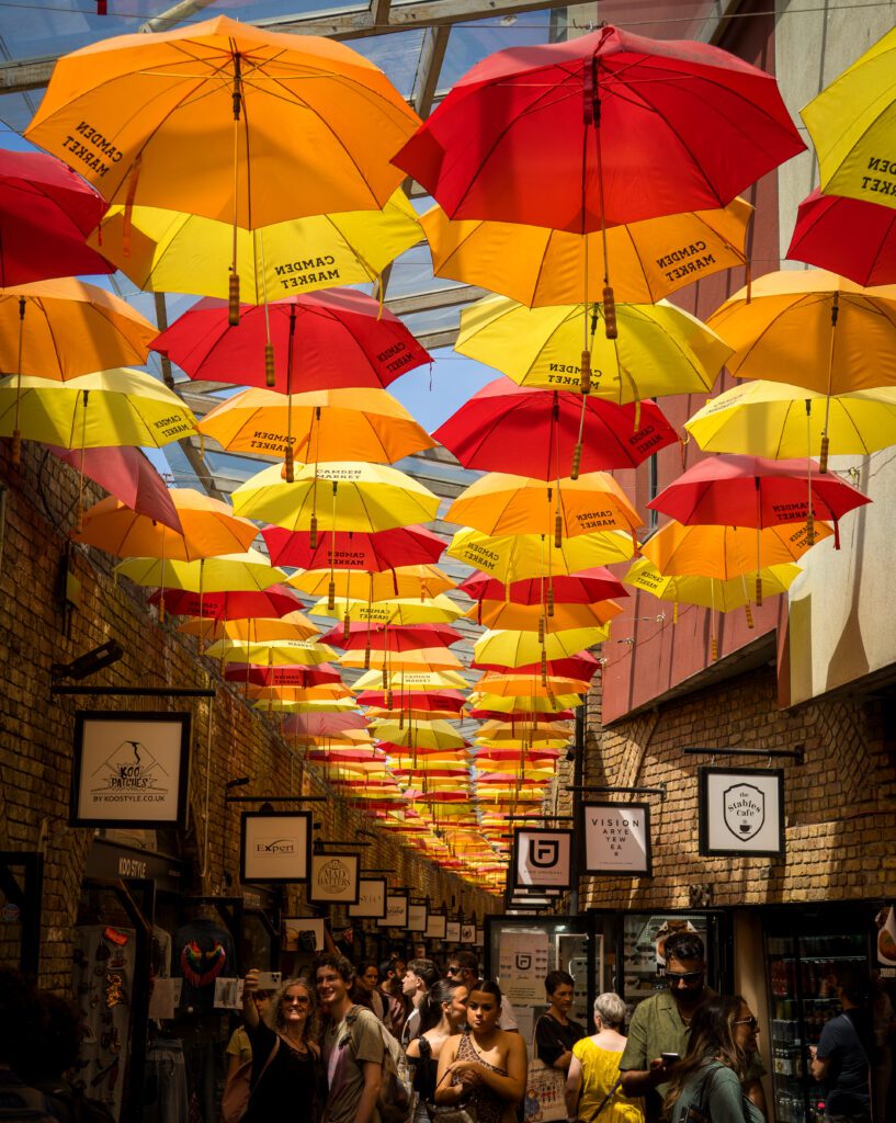 Umbrella street at Camden market