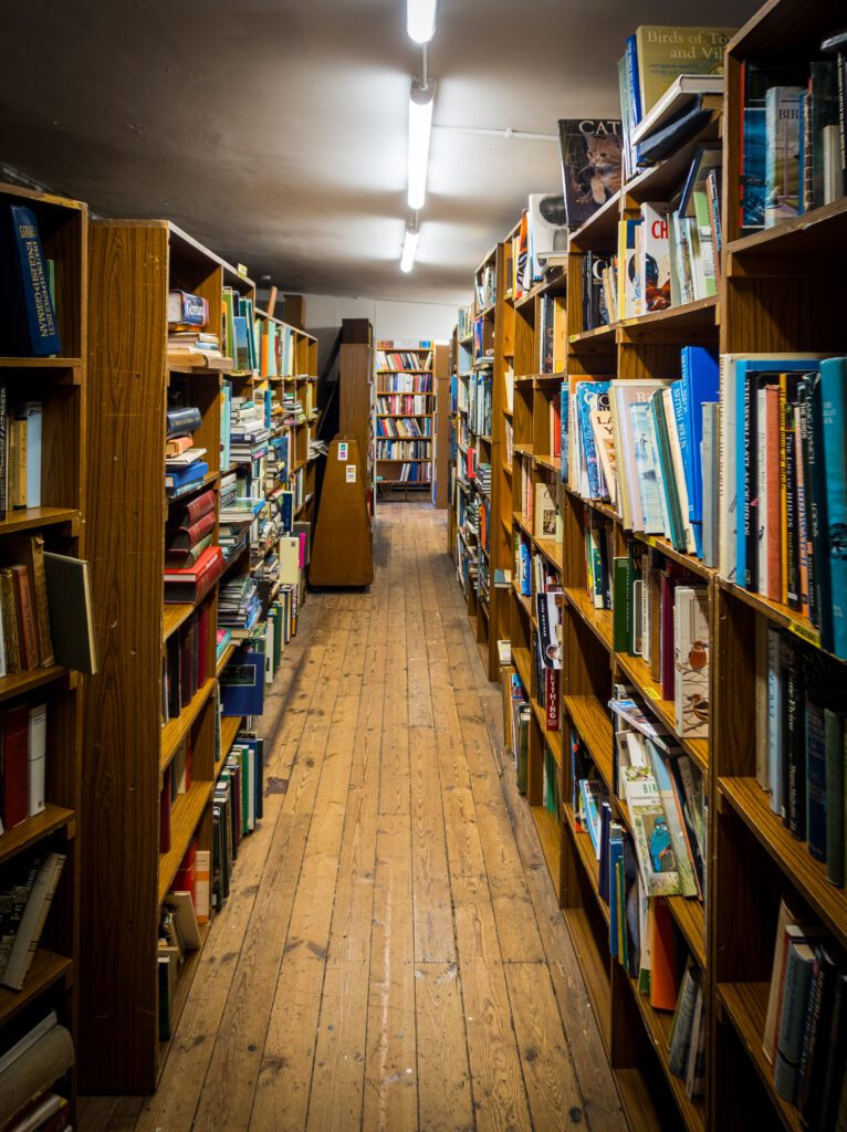 Back room in Baggins Book Bazaar in Rochester