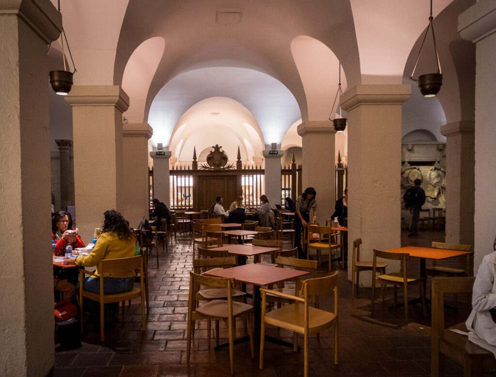 Crypt Cafe seating