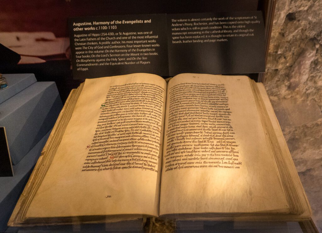 Oldest manuscript at Rochester cathedral