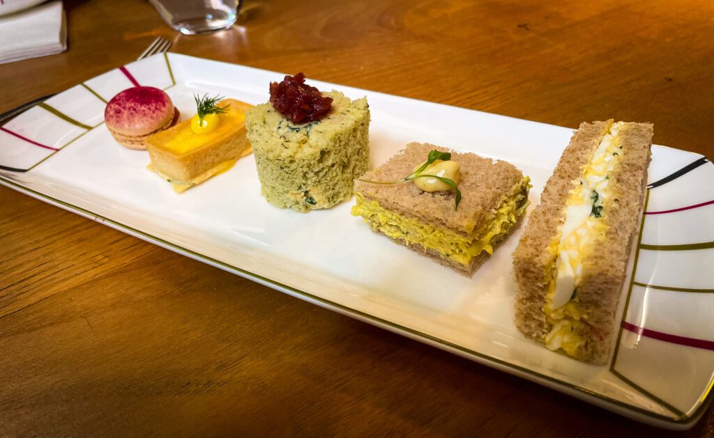 Savoury bites at the Charlie and the Chocolate Factory Afternoon Tea
