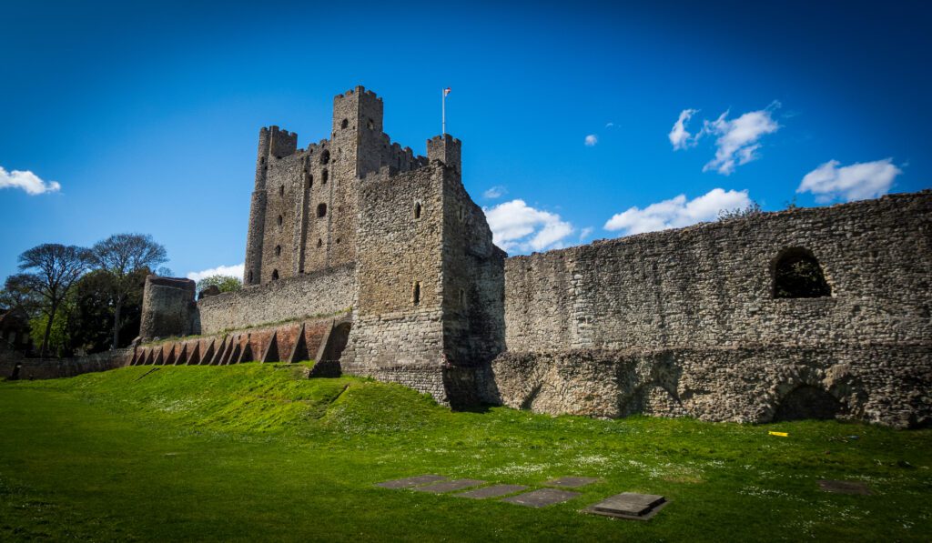 Rochester Castle and moat