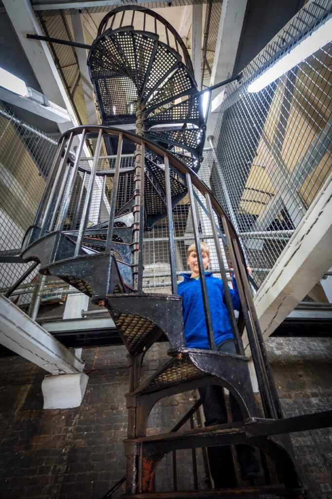 Spiral staircase to the Golden Gallery