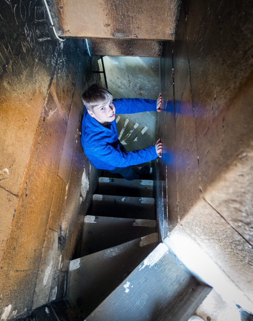 Stairs down from the Golden Gallery