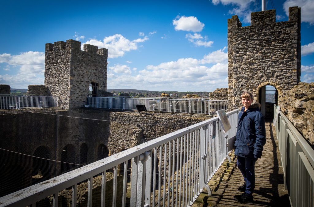 The top of Rochester castle