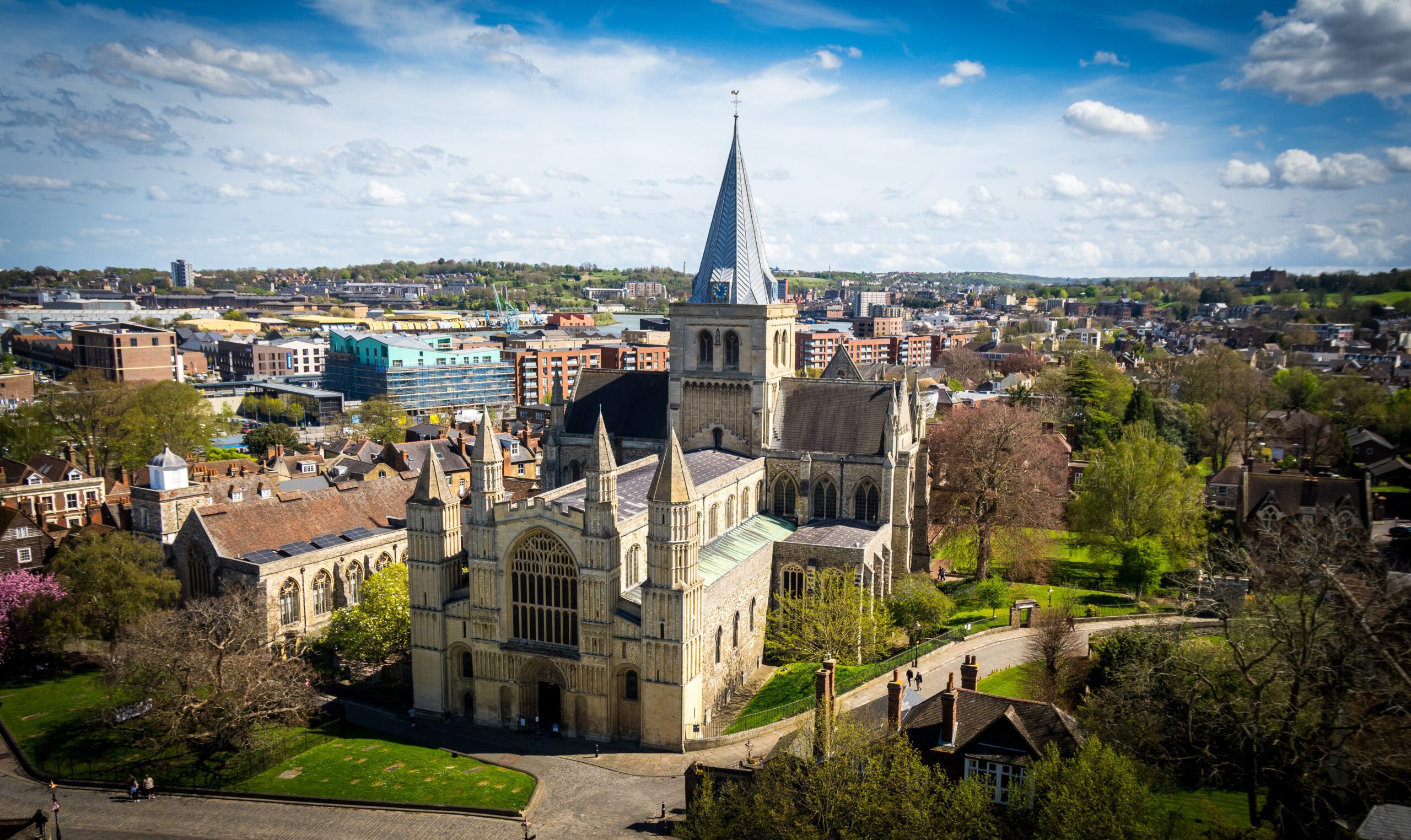 View of Rochester Cathedral from the castle