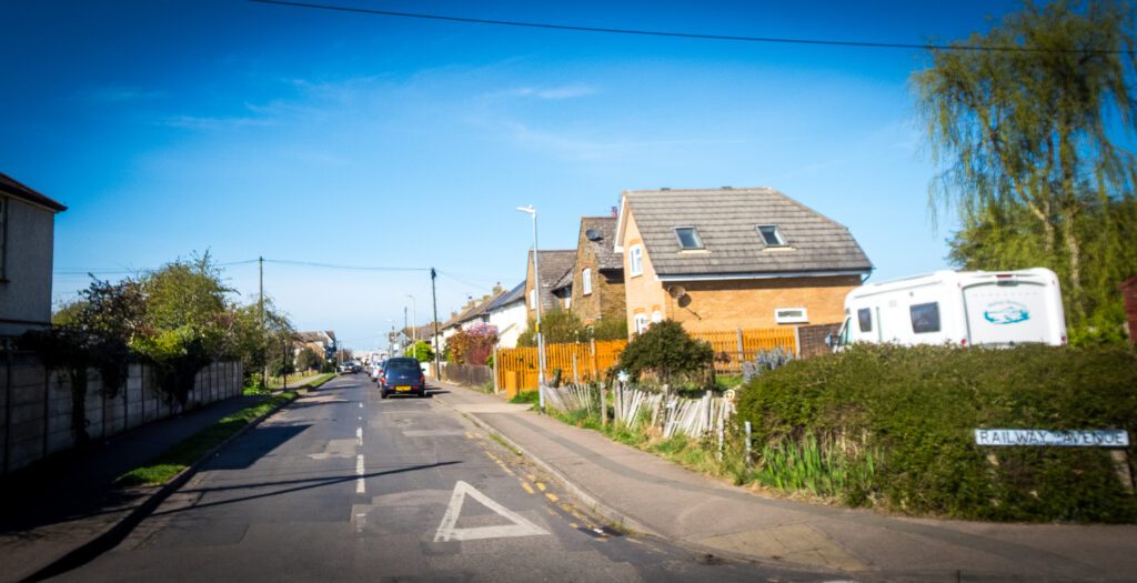 Road leading towards Whitstable