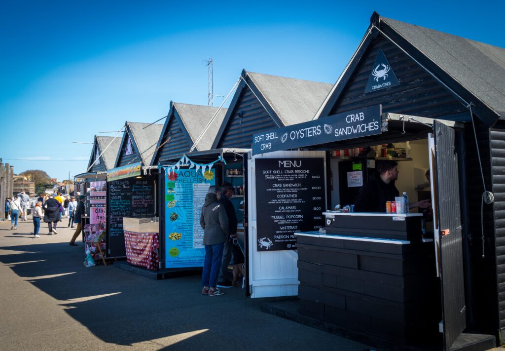 Seafood hut at the harbour market