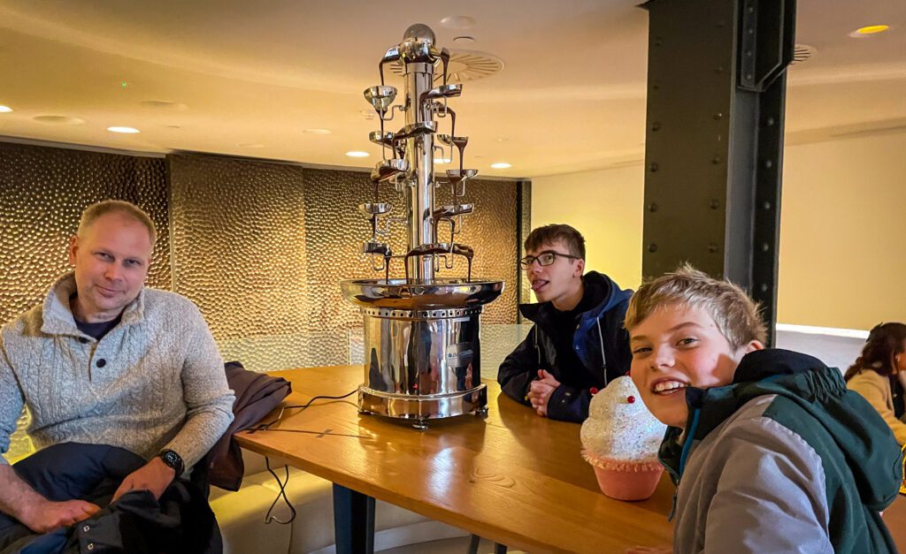 Chocolate Fountain at the Charlie and the Chocolate Factory Afternoon Tea