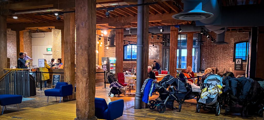 The cafe at Docklands Museum