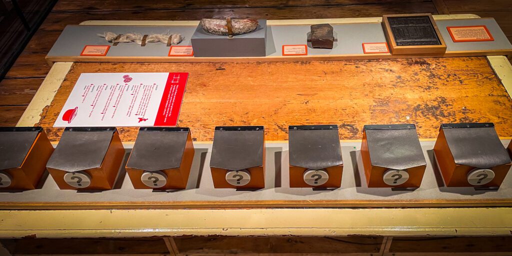 Hands on exhibits at docklands museum