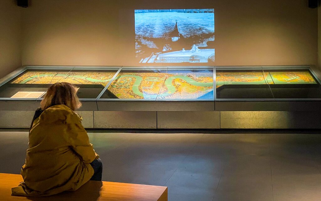 Informative videos at docklands museum