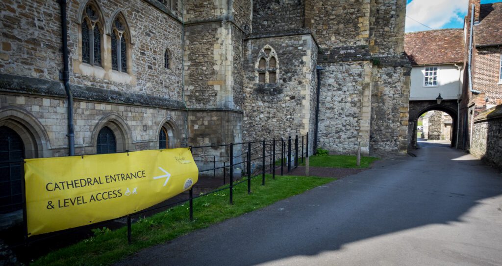side entrance to Rochester cathedral