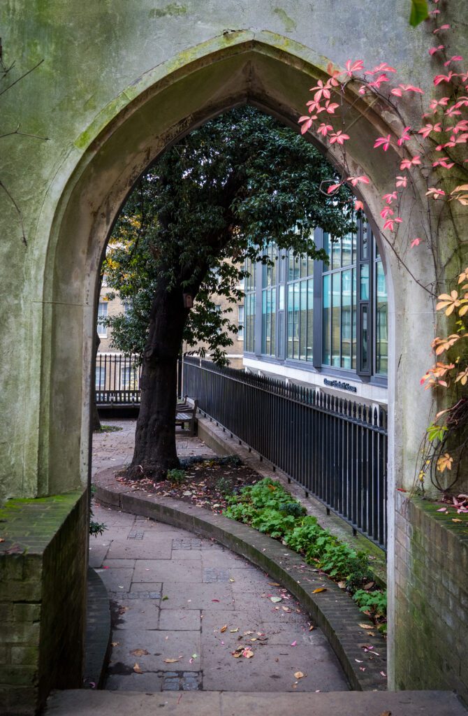 Archway leading to more gardens