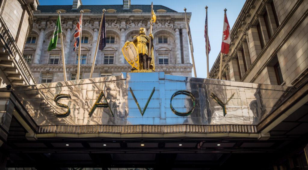 The Savoy hotel sign