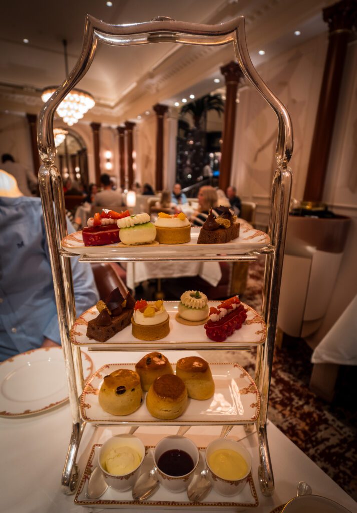 Afternoon Tea Stand with patisseries and scones