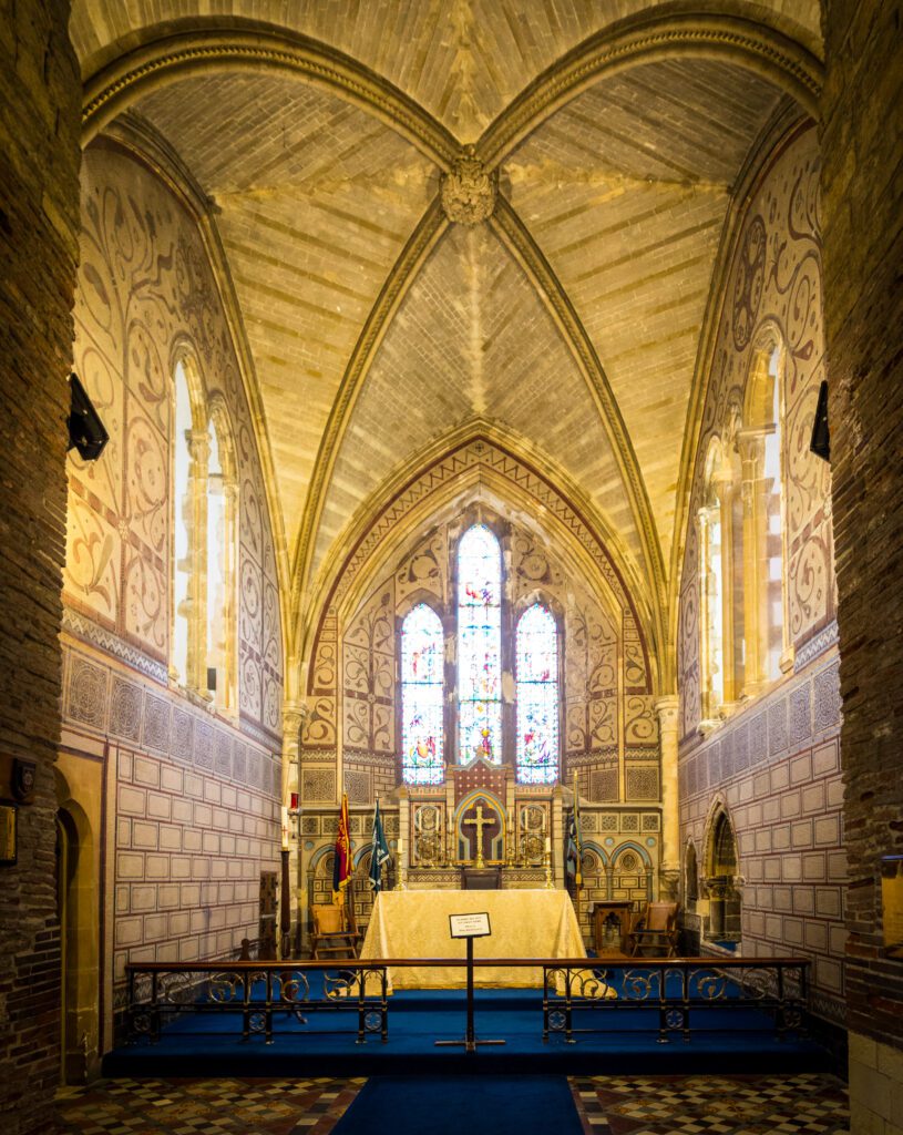 Altar with curved ceiling inside the Anglo-Saxon church at Dover Castle