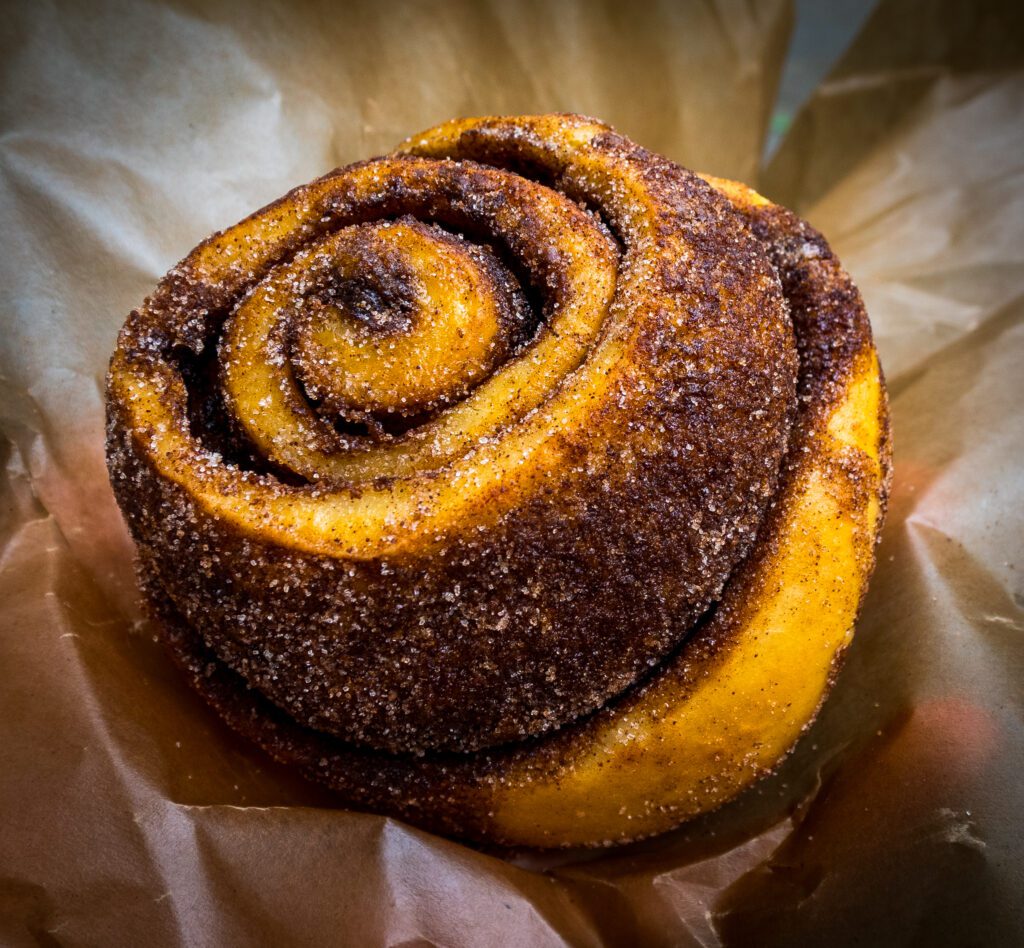 Close up of Fortitude Bakehouse's Cinnamon bun