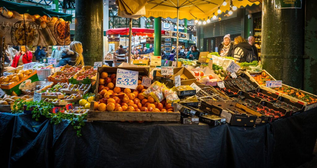 Fruit and Vegetable stall at Borough Food Market