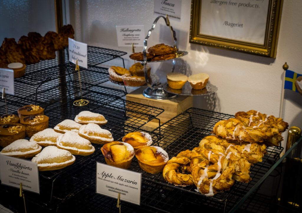 Sweet Pastry selection at Bageriet Bakery