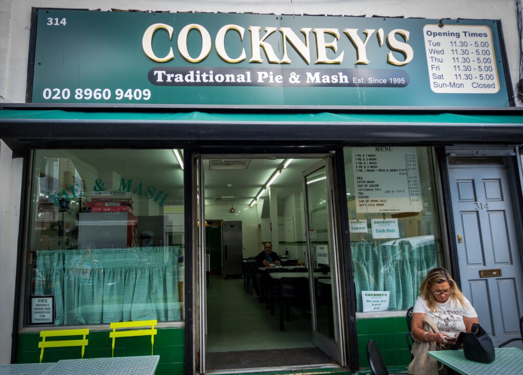 Cockney's Pie and Mash Shop front