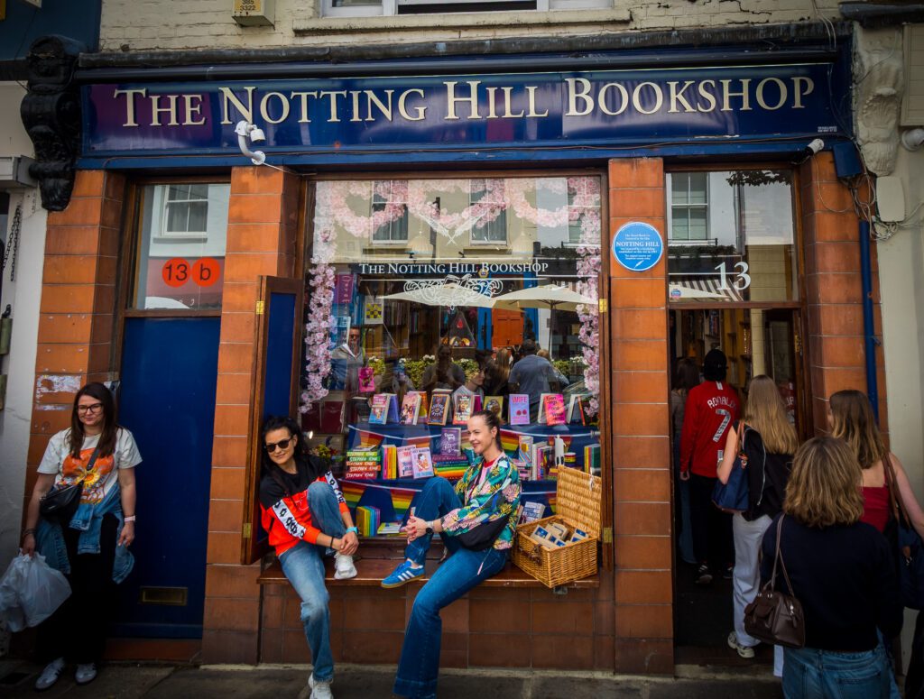 The shop front of the Notting Hill Bookshop.
