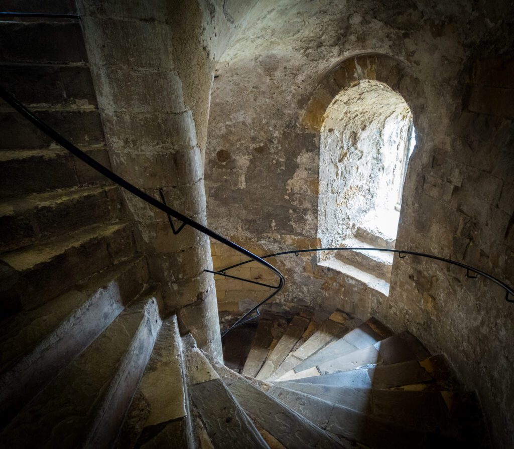 Spiral staircase inside the Keep at Dover Castle