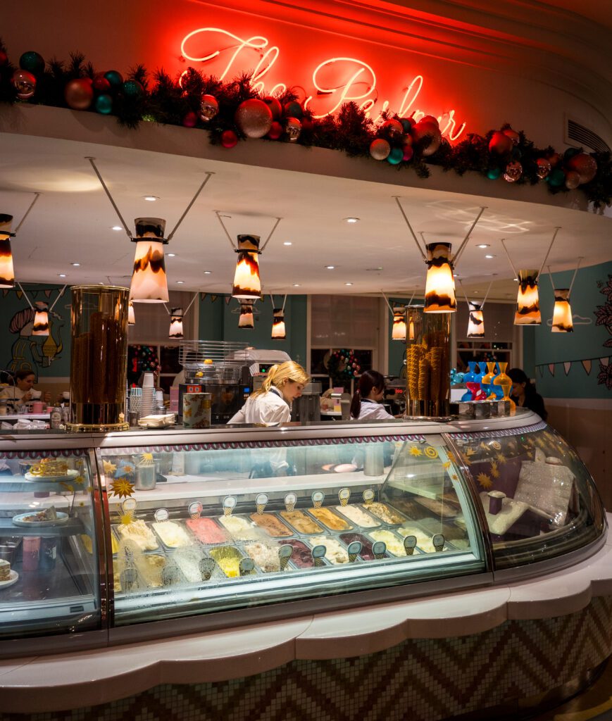 A selection of ice cream at Fortnum and Mason's The Parlour