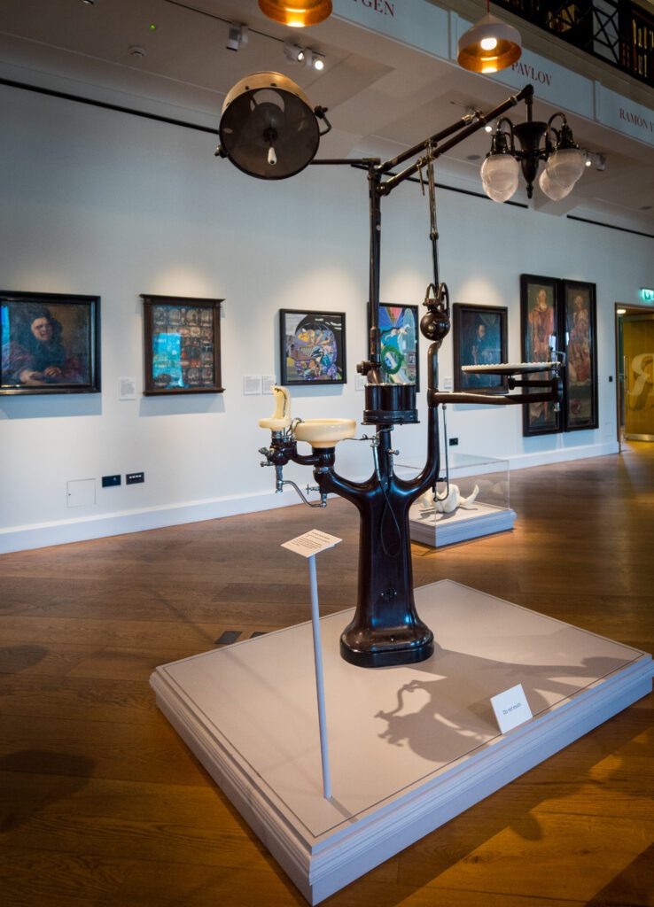 An old dental chair exhibit