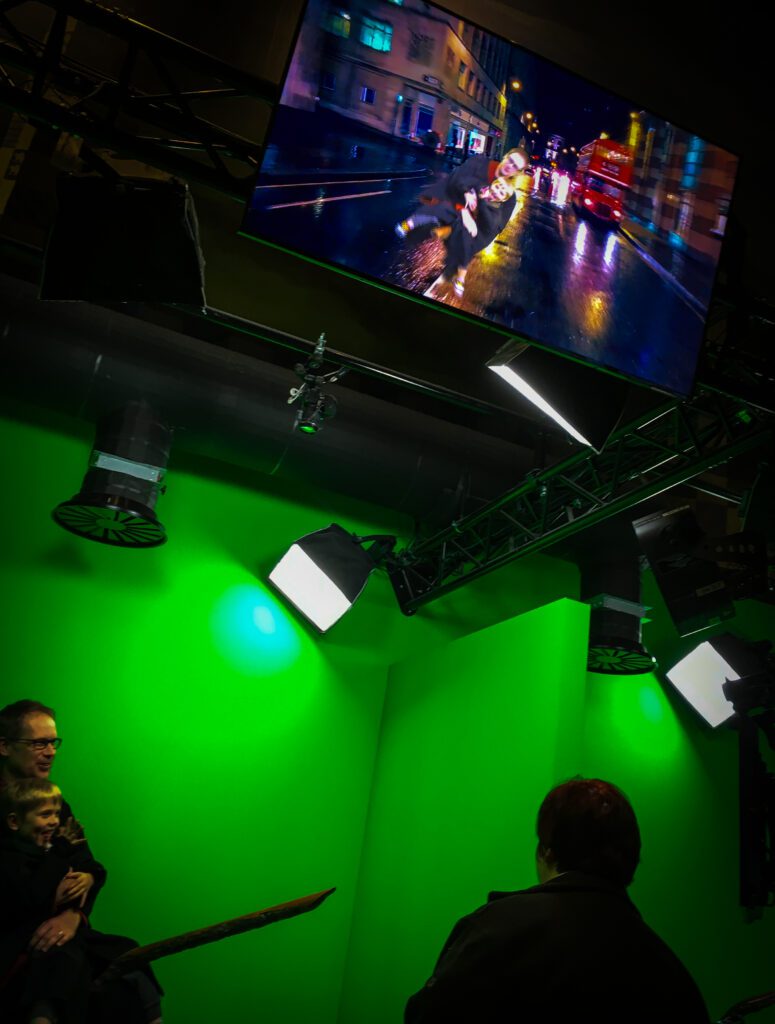 Green screen booth where you can see yourself flying a broomstick in London
