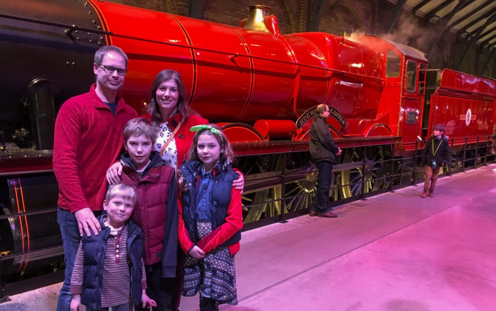 The Hogwarts Express at Platform 9 3/4
