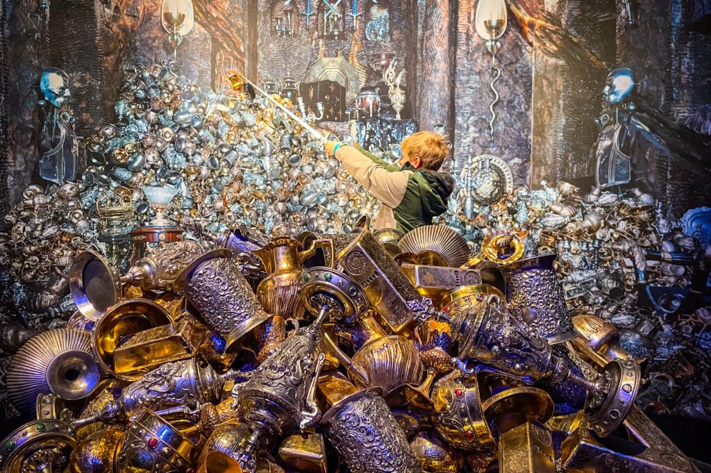 Treasure in a vault in Gringotts Bank